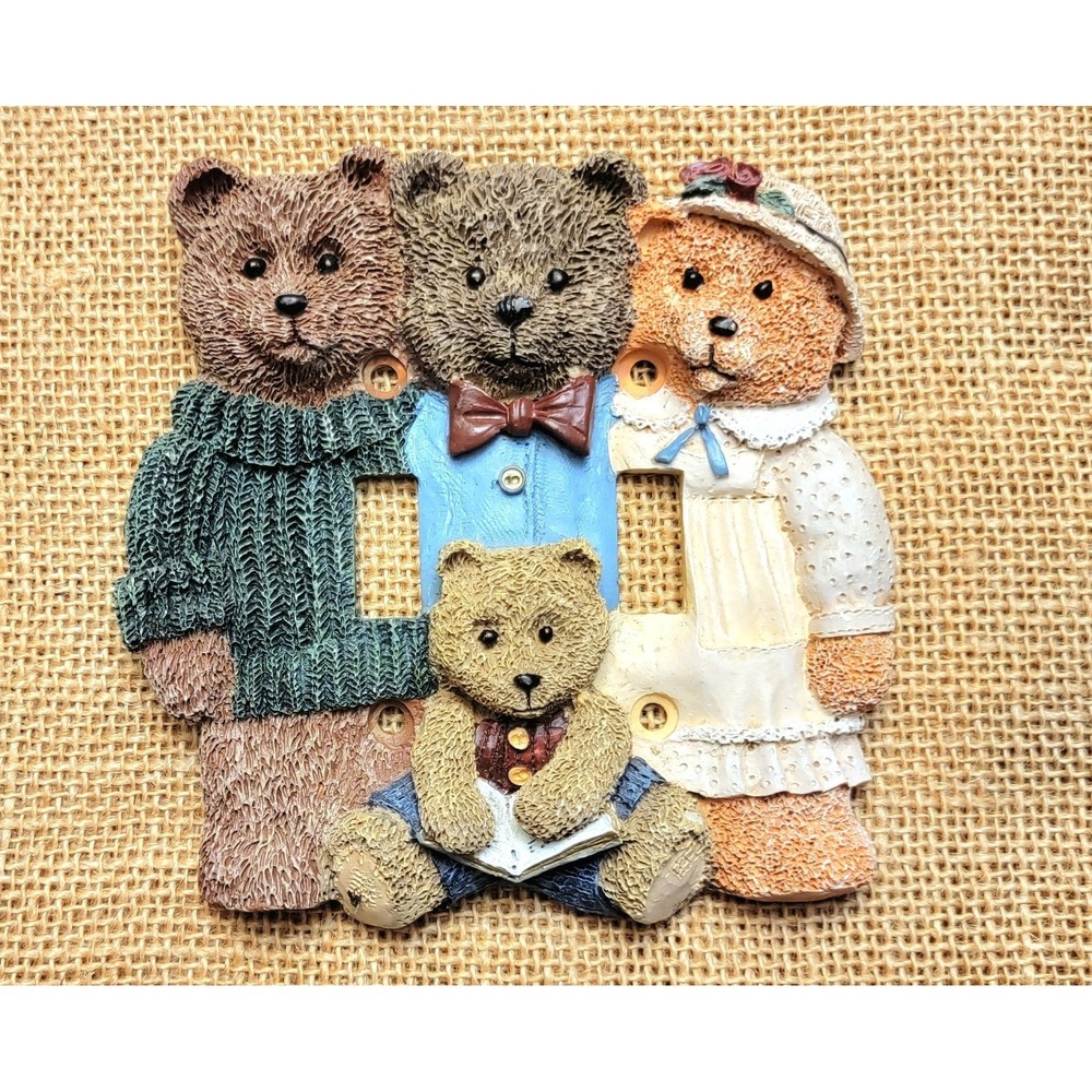 Bears Switch Plate Wall Plate DOUBLE SWITCH PLATE BEARS